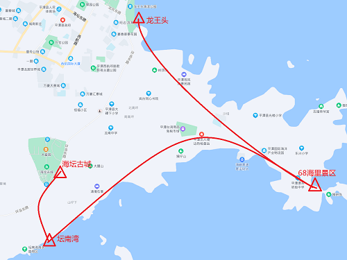 平潭島旅游路線圖