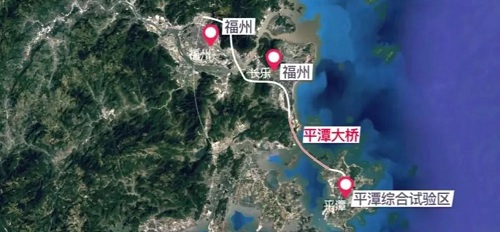 平潭海峽公鐵兩用大橋地圖